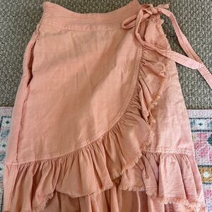Anthropologie Asymmetrical Peach Skirt